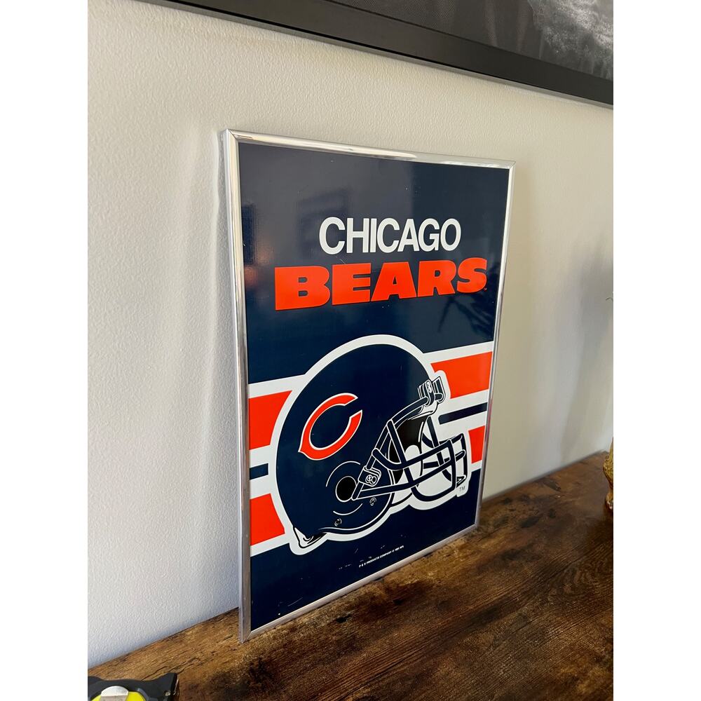 Rare Vintage Chicago Bears 1991 Metal Wall Art 19x14" - Picture 2 of 8